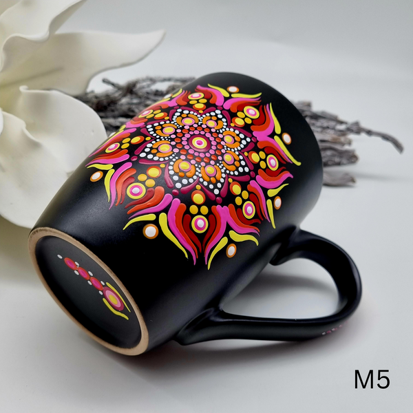 Mandala Porzellan-Tasse Jumbo 500ml handbemalt - mehrere Varianten