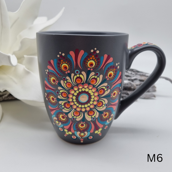 Mandala Porzellan-Tasse Jumbo 500ml handbemalt - mehrere Varianten