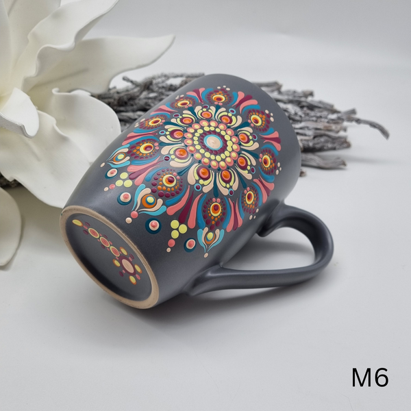 Mandala Porzellan-Tasse Jumbo 500ml handbemalt - mehrere Varianten