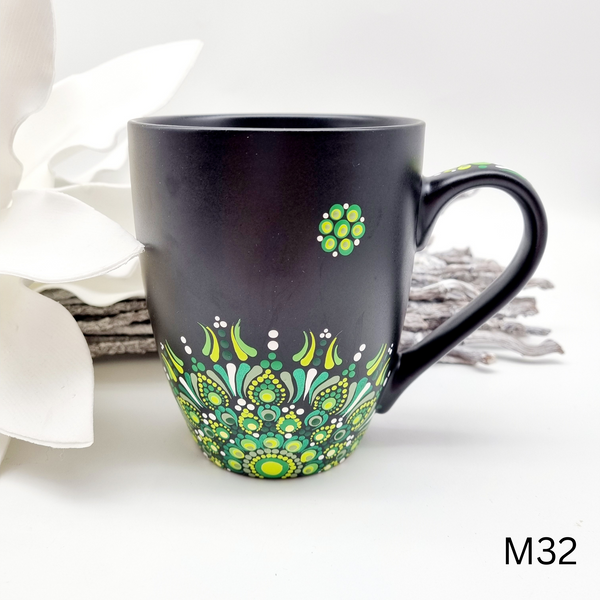 Mandala Porzellan-Tasse Jumbo 500ml handbemalt - mehrere Varianten