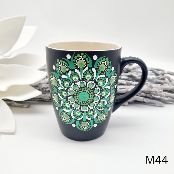 Mandala Porzellan-Tasse 340ml handbemalt - mehrere Varianten