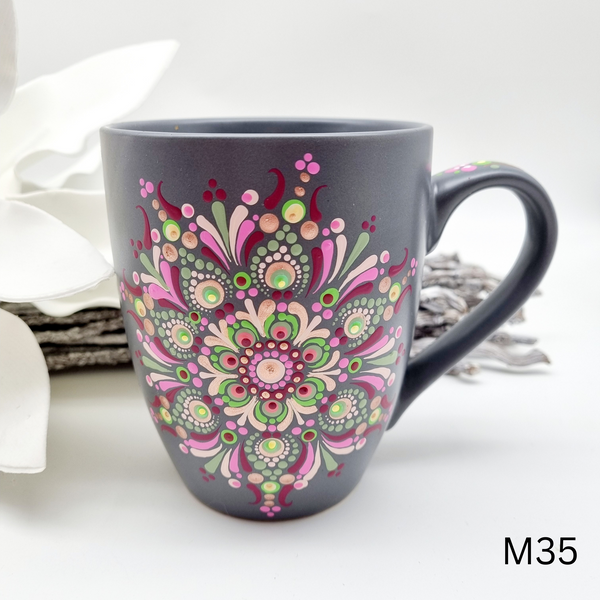 Mandala Porzellan-Tasse Jumbo 500ml handbemalt - mehrere Varianten