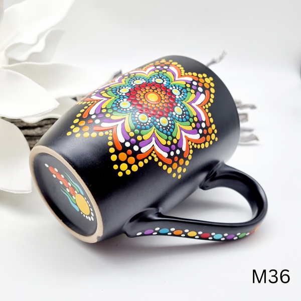 Mandala Porzellan-Tasse Jumbo 500ml handbemalt - mehrere Varianten