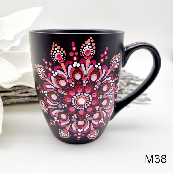 Mandala Porzellan-Tasse Jumbo 500ml handbemalt - mehrere Varianten