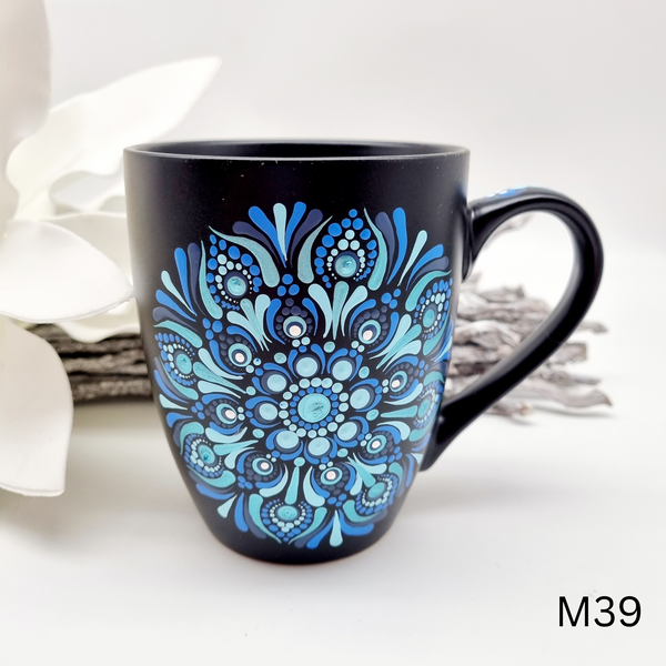 Mandala Porzellan-Tasse Jumbo 500ml handbemalt - mehrere Varianten