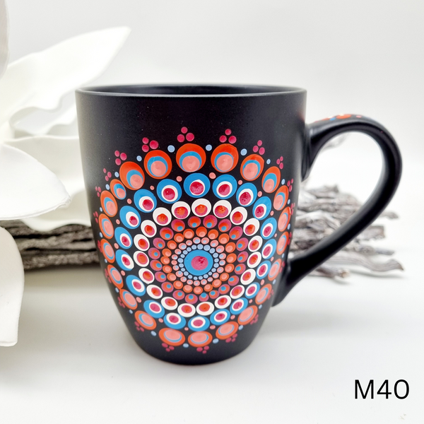 Mandala Porzellan-Tasse Jumbo 500ml handbemalt - mehrere Varianten