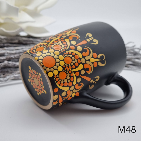 Mandala Porzellan-Tasse 340ml handbemalt - mehrere Varianten