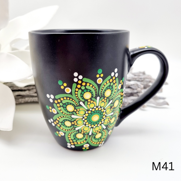 Mandala Porzellan-Tasse Jumbo 500ml handbemalt - mehrere Varianten