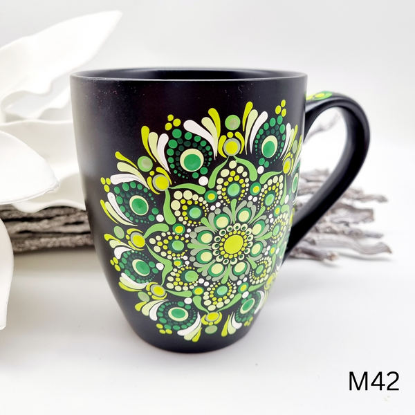 Mandala Porzellan-Tasse Jumbo 500ml handbemalt - mehrere Varianten