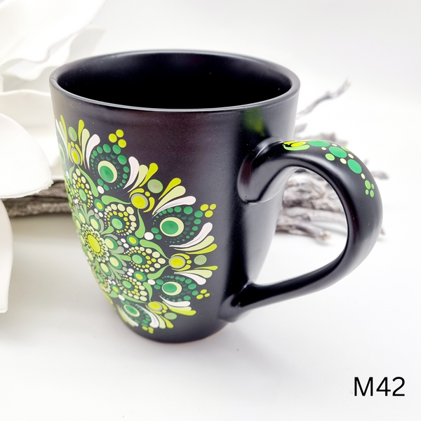 Mandala Porzellan-Tasse Jumbo 500ml handbemalt - mehrere Varianten