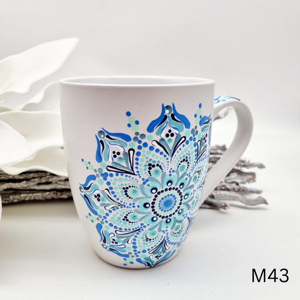 Mandala Porzellan-Tasse Jumbo 500ml handbemalt - mehrere Varianten