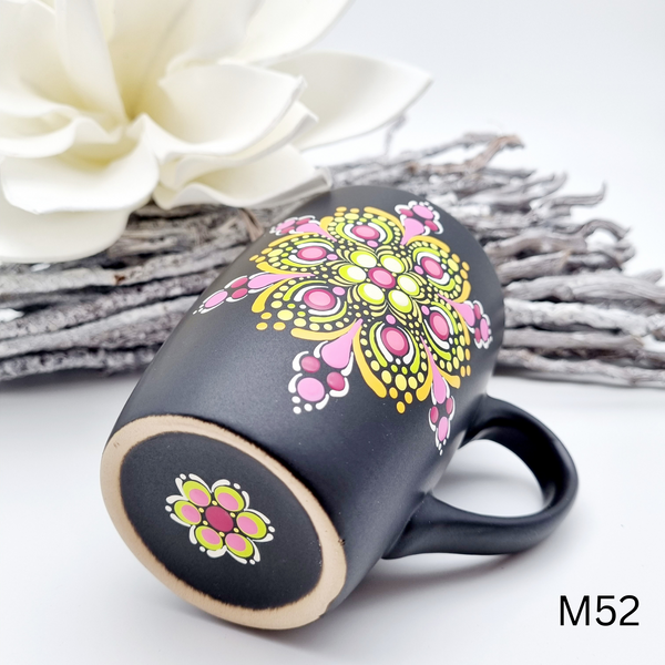 Mandala Porzellan-Tasse 340ml handbemalt - mehrere Varianten