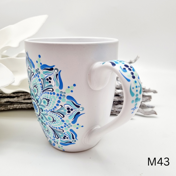 Mandala Porzellan-Tasse Jumbo 500ml handbemalt - mehrere Varianten