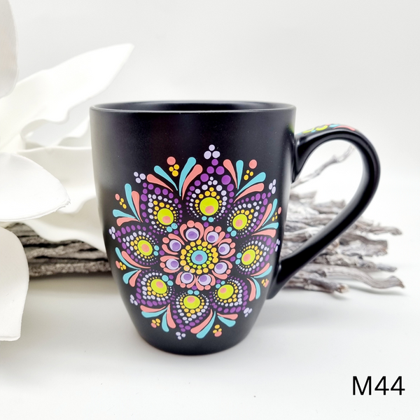 Mandala Porzellan-Tasse Jumbo 500ml handbemalt - mehrere Varianten