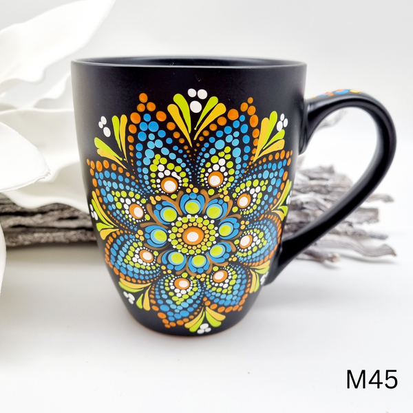 Mandala Porzellan-Tasse Jumbo 500ml handbemalt - mehrere Varianten