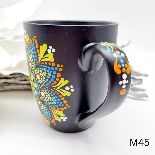 Mandala Porzellan-Tasse Jumbo 500ml handbemalt - mehrere Varianten