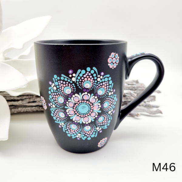 Mandala Porzellan-Tasse Jumbo 500ml handbemalt - mehrere Varianten