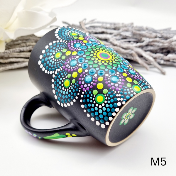 Mandala Porzellan-Tasse 340ml handbemalt - mehrere Varianten