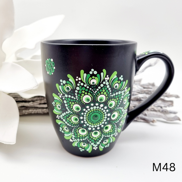 Mandala Porzellan-Tasse Jumbo 500ml handbemalt - mehrere Varianten