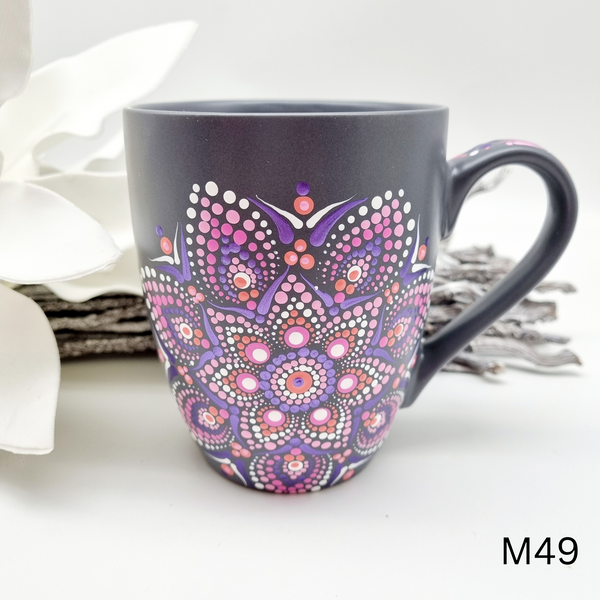 Mandala Porzellan-Tasse Jumbo 500ml handbemalt - mehrere Varianten