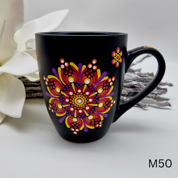 Mandala Porzellan-Tasse Jumbo 500ml handbemalt - mehrere Varianten