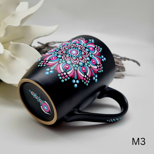 Mandala Porzellan-Tasse Jumbo 500ml handbemalt - mehrere Varianten