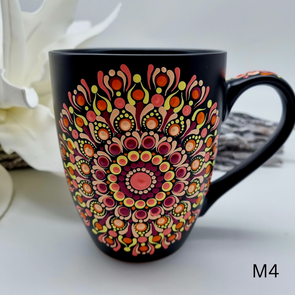 Mandala Porzellan-Tasse Jumbo 500ml handbemalt - mehrere Varianten