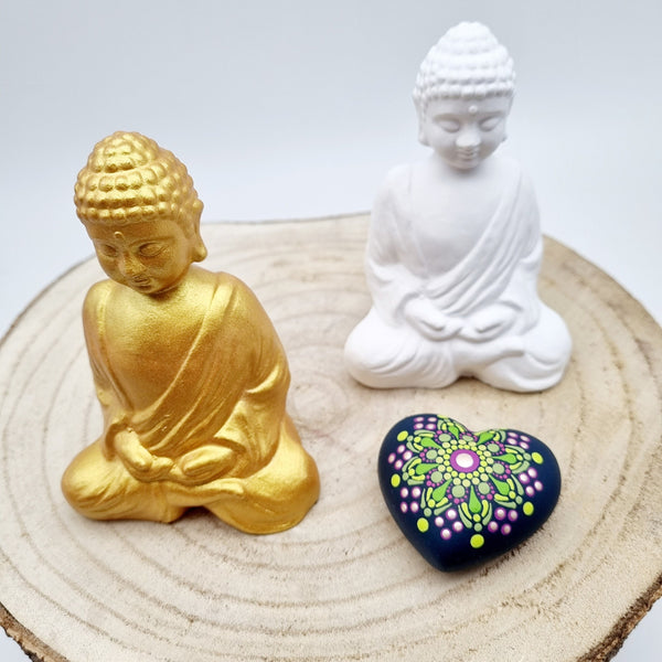 DIY-Rohling aus hochwertiger Keramikgießmasse in Buddha-Form